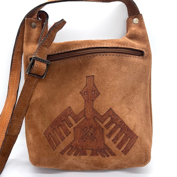 Vintage Other - Vintage Suede Thunder Bird Cross Body Slim Bag